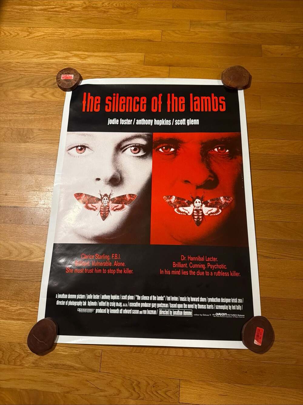 The Silence of the Lambs 1991 Original Vintage Movie Poster